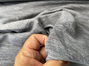 Undertøjsuld med bomuld - interlock i klassisk grå